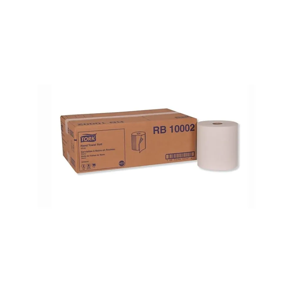 Tork Hardwound Roll Towel, 1-Ply, White, 6/Carton (TRKRB10002)