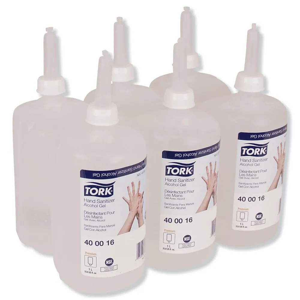 Premium Alcohol Gel Hand Sanitizer, 33.8 oz., Light Scent, 6/Carton (400016)<Tork Online