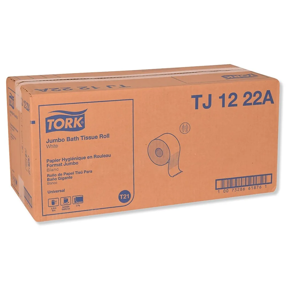 Universal Jumbo Bath Tissue, Septic Safe, 2-Ply, White, 3.48" x 2,000 ft, 6/Carton (TRKTJ1222A)<Tork