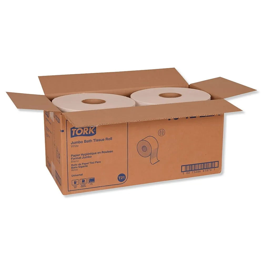 Universal Jumbo Bath Tissue, Septic Safe, 2-Ply, White, 3.48" x 2,000 ft, 6/Carton (TRKTJ1222A)<Tork