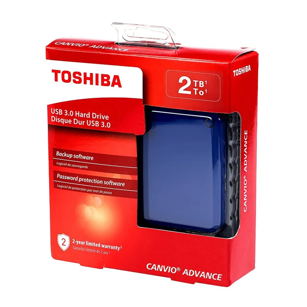 Outlet Toshiba Canvio Advance HDTC920XL3AA 2TB USB 3.0 Portable External Hard Drive, Blue