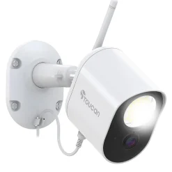 Toucan Floodlight Wireless Outdoor Smart Plug-In Security Camera with Night Vision, 2-Way Talk, Siren (TSLC10WU)