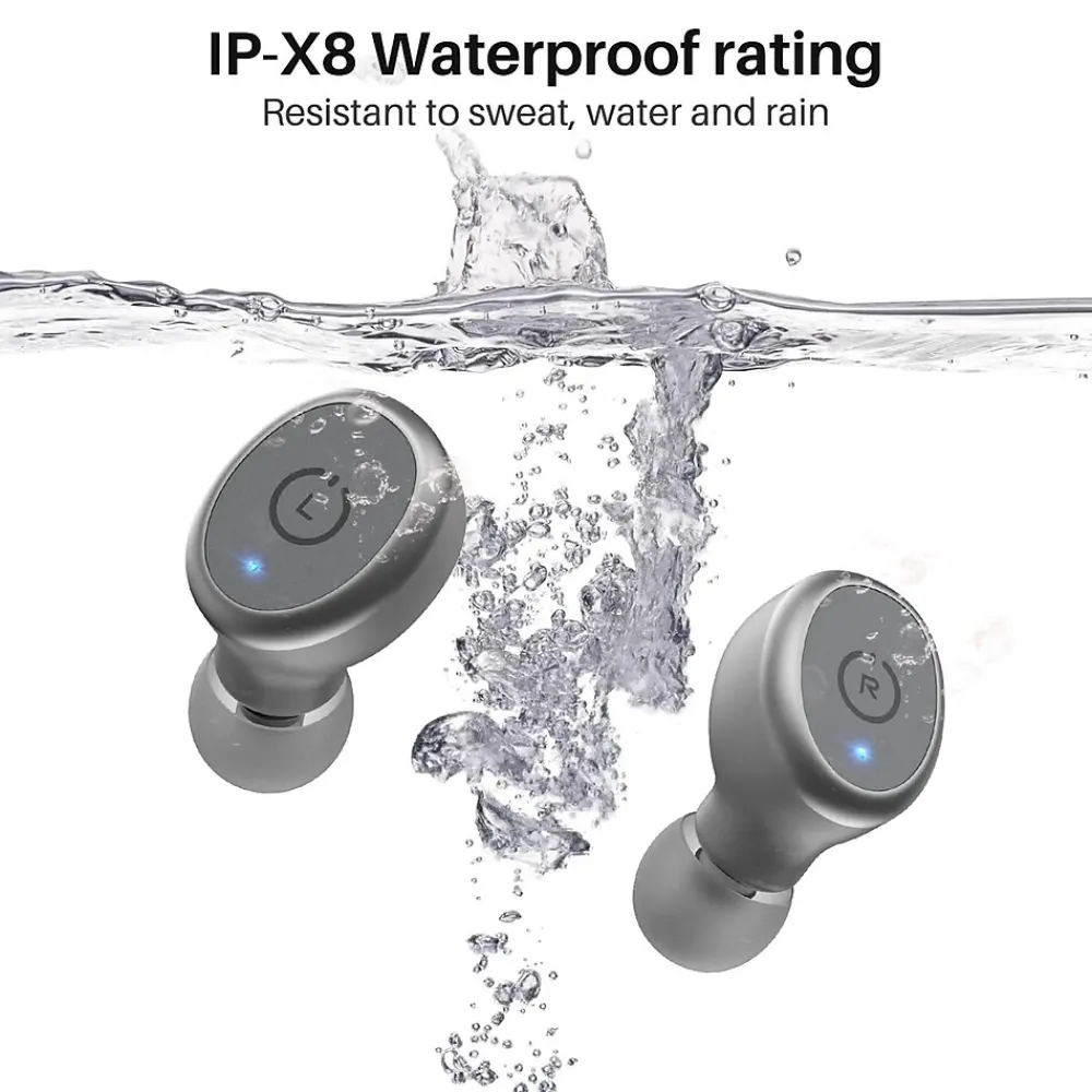 T10S Wireless Earbuds, Bluetooth, Gray (T10SGRY)<TOZO Best