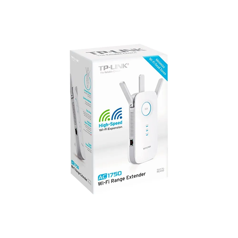 Hot TP-LINK AC1750 Dual Band WiFi 5 Extenders, Wall-plug, White (RE450)