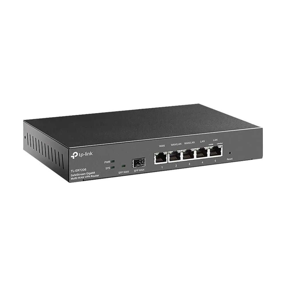 New TP-LINK Omada 6-Port Gigabit Ethernet VPN Managed Router, 6Gbps, Black (ER7206)