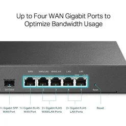 New TP-LINK Omada 6-Port Gigabit Ethernet VPN Managed Router, 6Gbps, Black (ER7206)