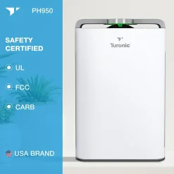 Treblab Turonic Premium HEPA Air Purifier & Humidifier, White (PH950)