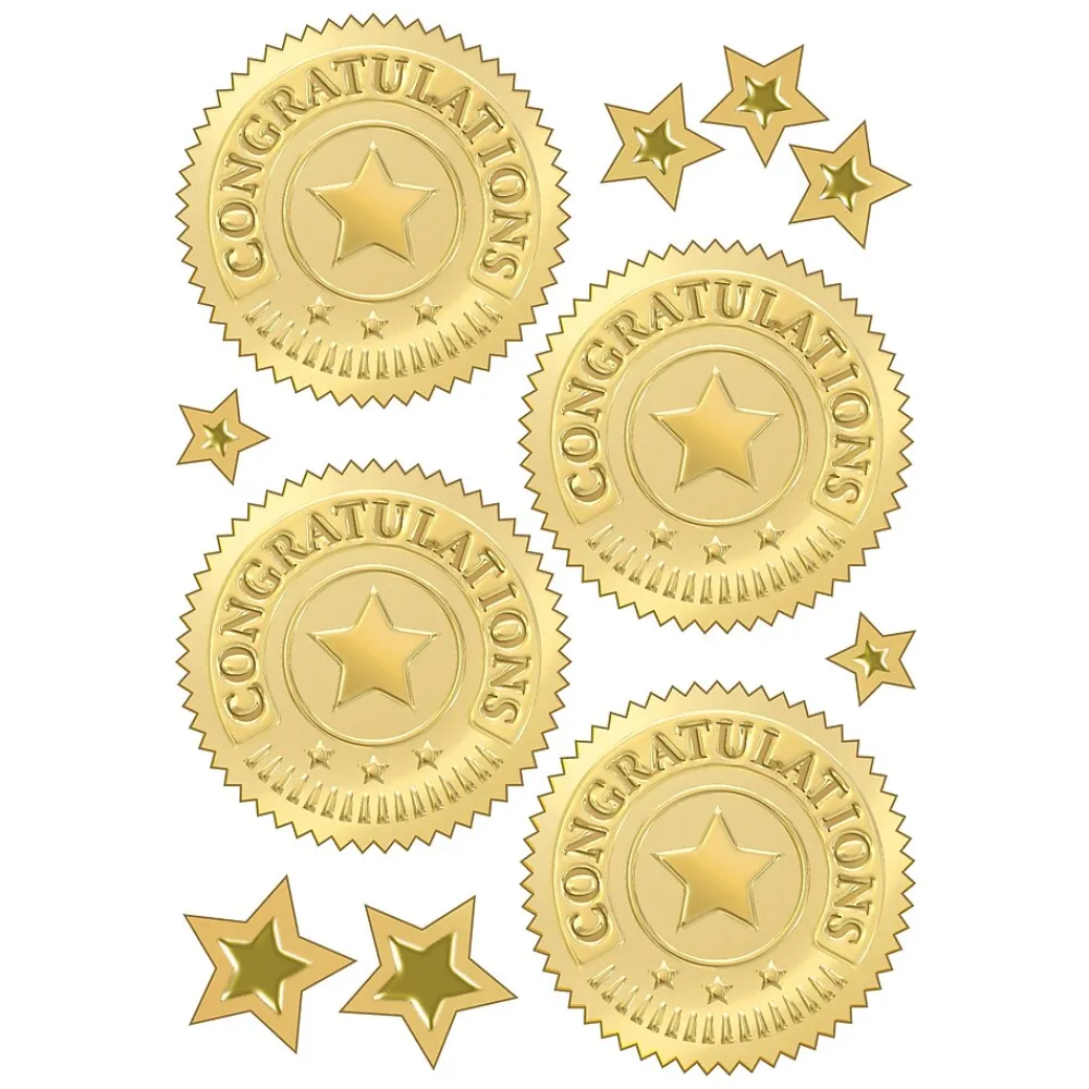 Awards & Certificates*Trend Enterprises TREND 2" Congratulations (Gold) Award Seals Stickers (T-74011-6)