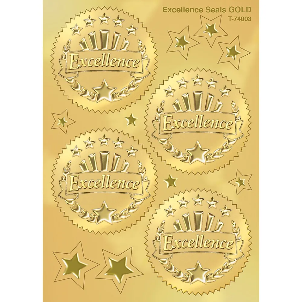 Awards & Certificates*Trend Enterprises TREND 2" Excellence (Gold) Award Seals Stickers (T-74003-6)