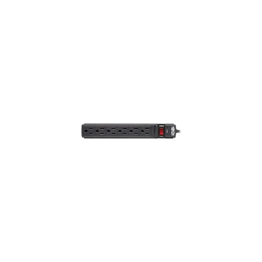 Tripp Lite 6 Outlet Surge Suppressor, 6' Cord, Black (TLP6B)