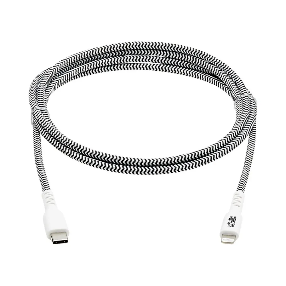 Lightning USB Cable for Most Smartphones, Black/White (M102-006-HD)<Tripp Lite Best