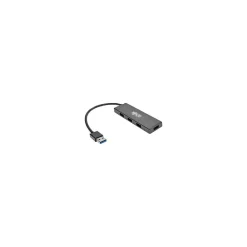 Tripp Lite 4-Port USB Type A Male/Female Ultra-Slim Portable SuperSpeed 3.0 USB Hub, Black (U360-004-SLIM)