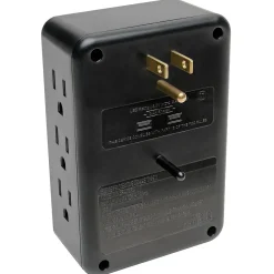 Tripp Lite Protect It! 6-Outlet Side-Load Surge Protector Wall Tap with 2 USB Charging Ports, Black, (TLP6SLUSBB)