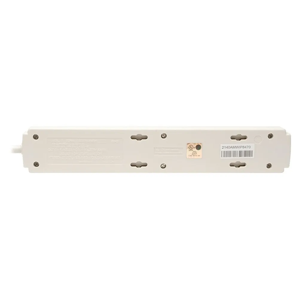 Tripp Lite Protect It! 6-Outlet Surge Protector, 4' Cord, Light Gray (TRPTLP604)