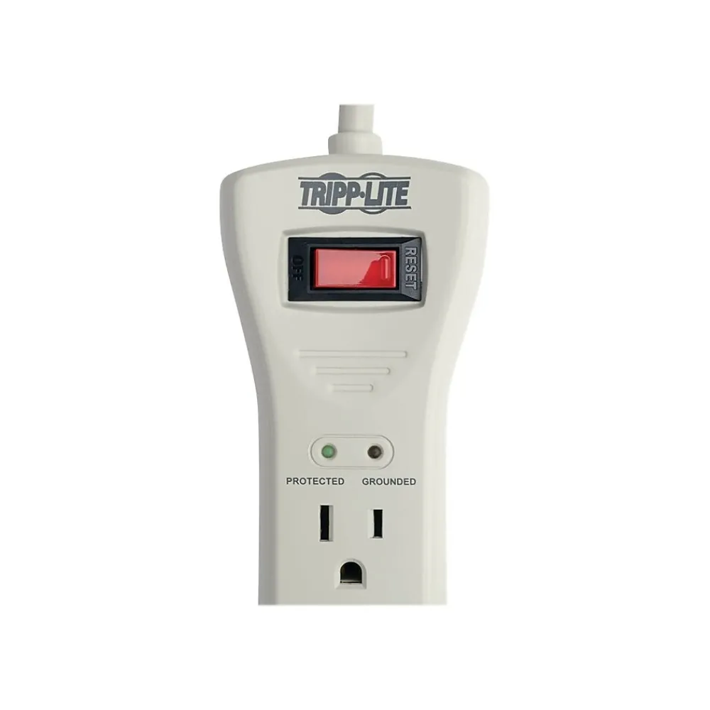 Tripp Lite Protect It! 7-Outlet Surge Protector, 7' Cord, Light Gray (TRPSUPER7)