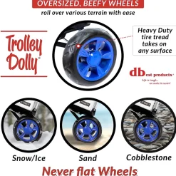 Trolley Dolly Standard Folding Hand Truck, 110 lb. Capacity, Blue (01-060)
