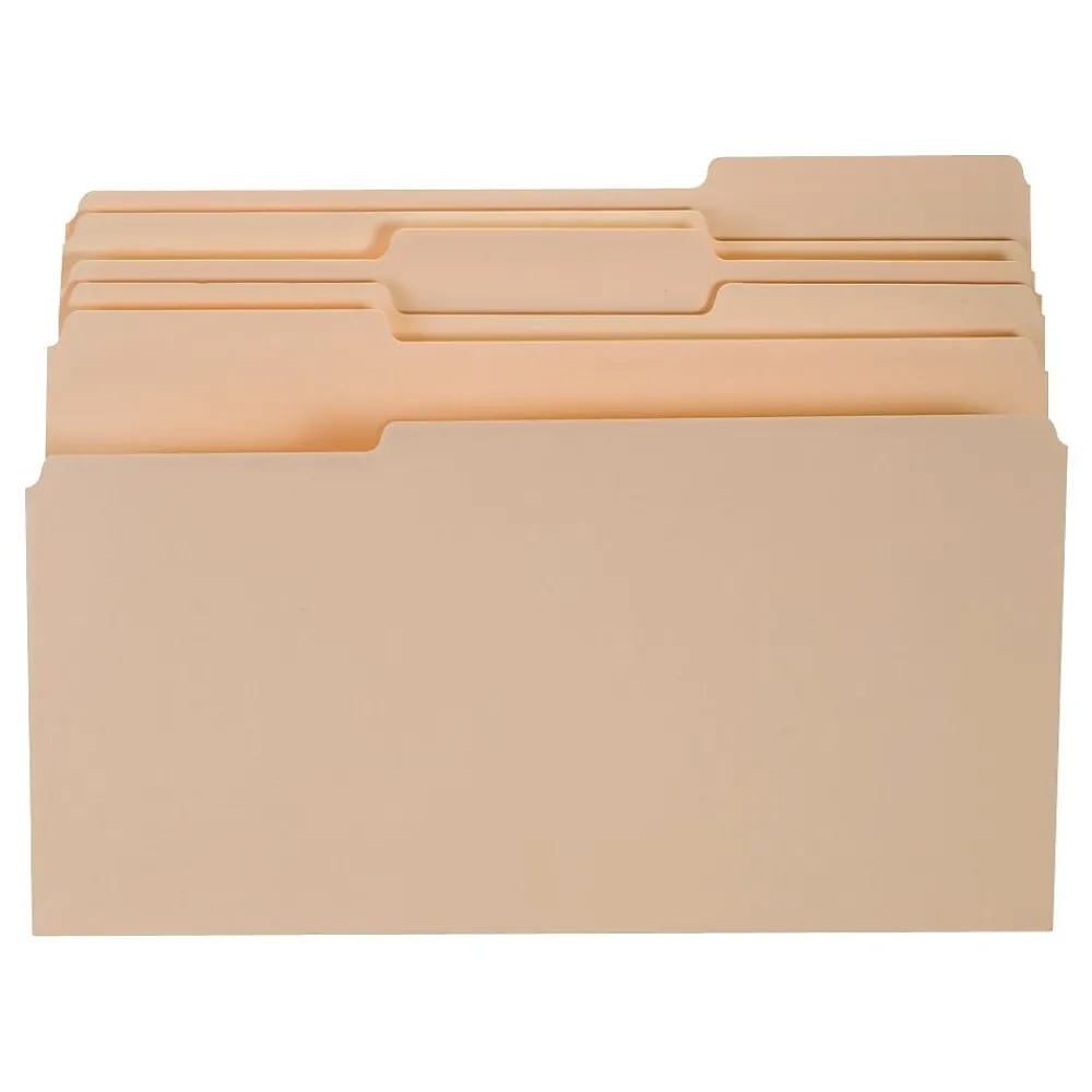 File Folders|TRU RED ™ 30% Recycled Top-Tab File Folders, 3-Tab, Manila, Legal-Size, 24/Pack (235408/TR58116)