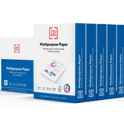 Multipurpose Paper*TRU RED â„¢ 8.5" x 11" Multipurpose Paper, 20 lbs., 96 Brightness, 500 Sheets/Ream, 5 Reams/Carton (TR56963)