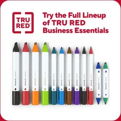 Markers|TRU RED ™ Dry Erase Marker, Fine Tip, Assorted, 12/Pack (TR61434-CC)