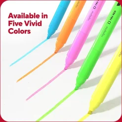Highlighters|TRU RED ™ Pocket Stick Highlighter with Grip, Chisel Tip, Yellow, 5/Pack (TR54578)