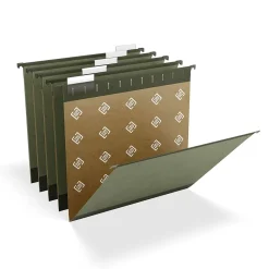 Hanging File Folders|TRU RED â„¢ Premium Hanging File Folder, 2" Expansion, 5-Tab, Letter Size, Standard Green, 10/Pack (TR45542)