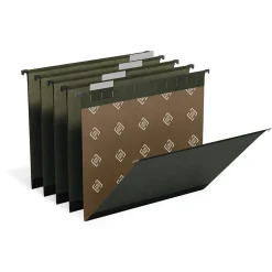 Hanging File Folders|TRU RED â„¢ Premium Hanging File Folder, 5-Tab, Legal Size, Standard Green, 20/Pk (TR45539)