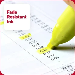 Highlighters|TRU RED ™ Tank Highlighter with Grip, Chisel Tip, Yellow, Dozen (TR54579)