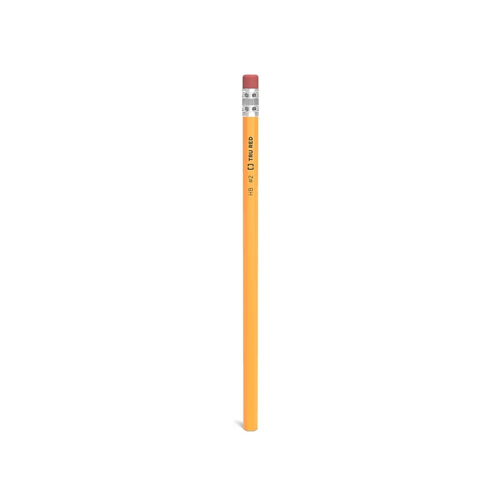 Pencils|TRU RED ™ Wooden Pencil, 2.2mm, #2 Medium Lead, 72/Pack (TR58565)