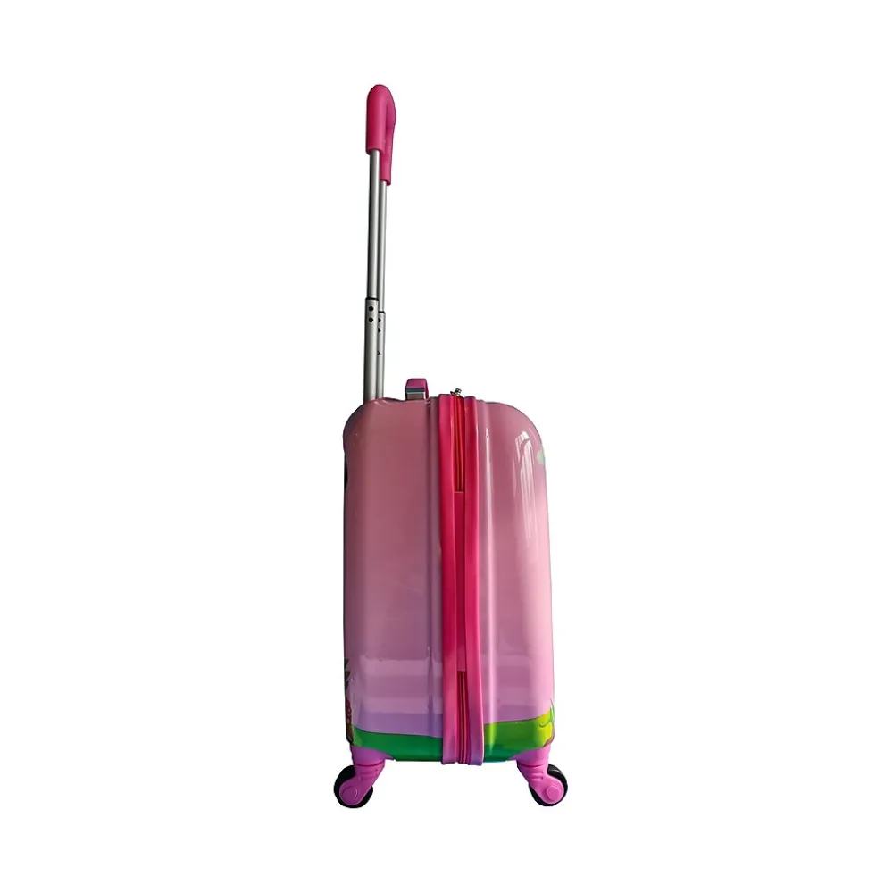 11" Hardside Carry-On Suitcase, 3-Wheeled Spinner, TSA Checkpoint Friendly, Pink (T0501-PeppyPand)<TUCCI New