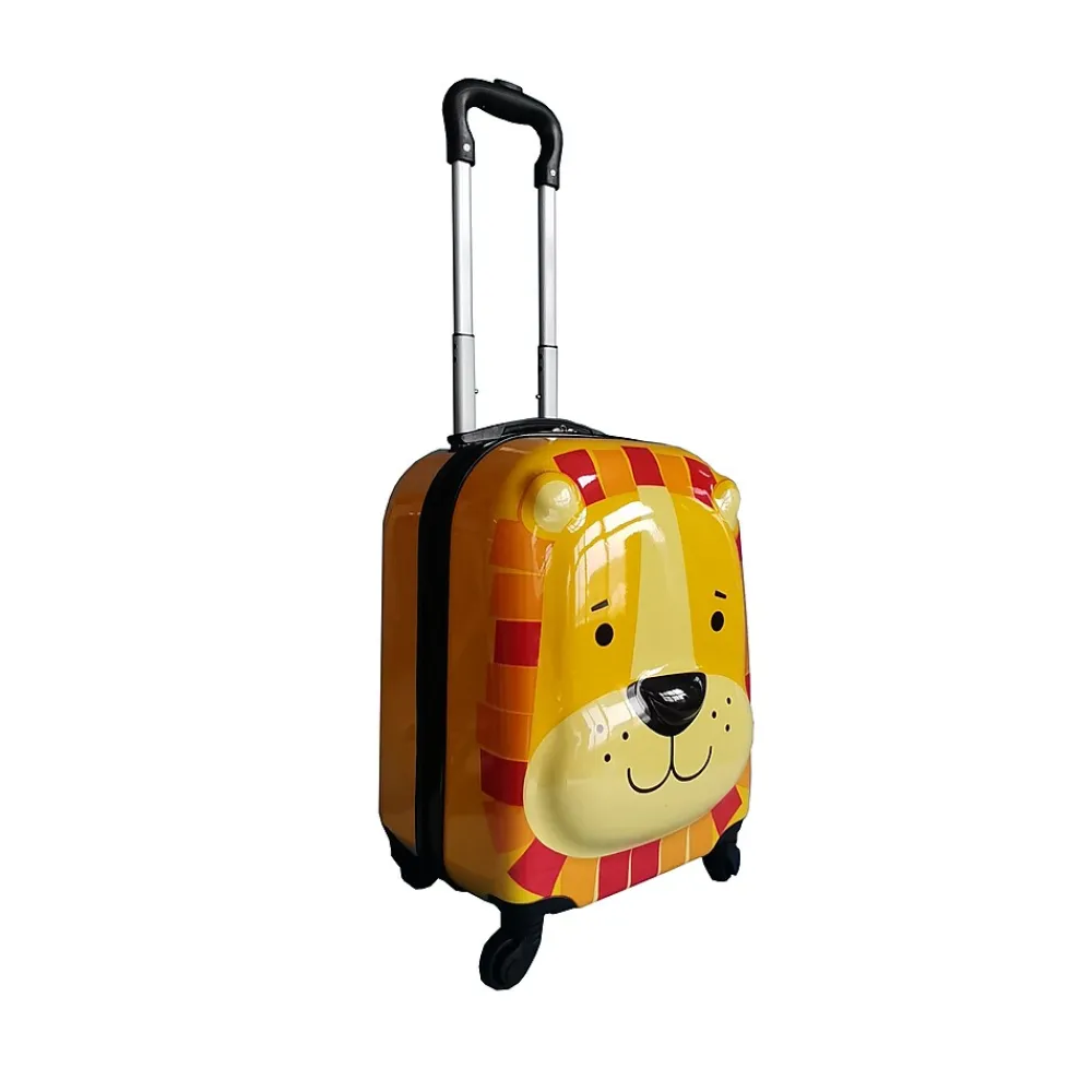 11" Hardside Carry-On Suitcase, 4-Wheeled Spinner, TSA Checkpoint Friendly, Yellow (T0396-LionBuddy)<TUCCI Discount