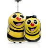 Busybee 2-Piece Hardside Spinner Carry-On Luggage Set, TSA Checkpoint Friendly (T0380-busybee)<TUCCI New