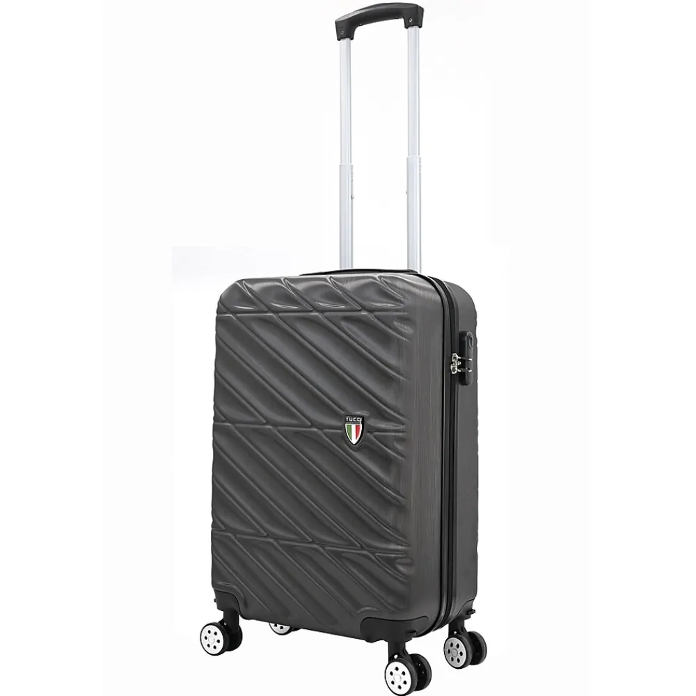 Hardside Spinner Carry-On Luggage Set, TSA Checkpoint Friendly, Charcoal (T0533-04PC-CHL)<TUCCI Outlet
