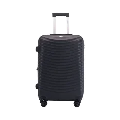 Italy FLETTERE 22.8" Hardside Carry-On Suitcase, 8-Wheeled Spinner, Black (T0281-20in-BLK)<TUCCI New