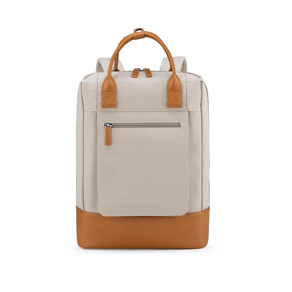 TUCCI Laptop Backpack, Medium, Khaki (T0637)