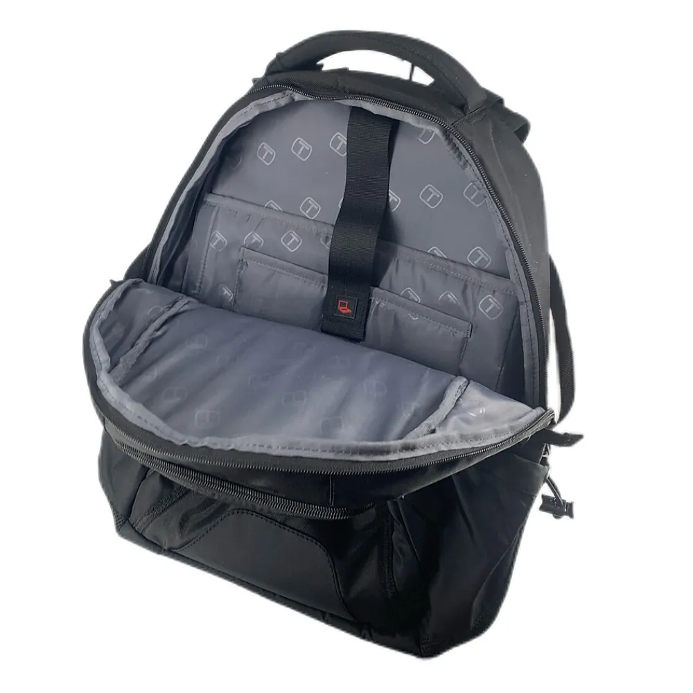 TUCCI Laptop Backpack, Medium, Black (T0570)