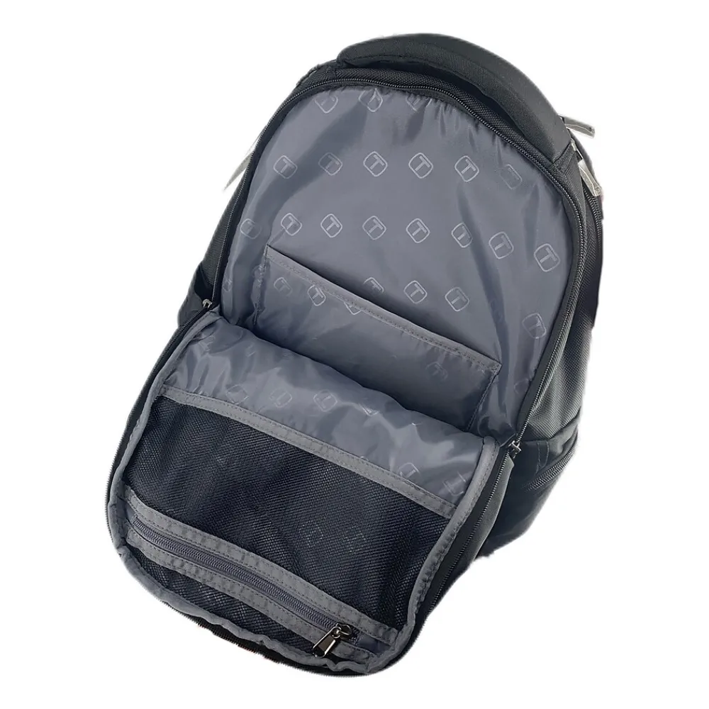 TUCCI Laptop Backpack, Medium, Black (T0571)