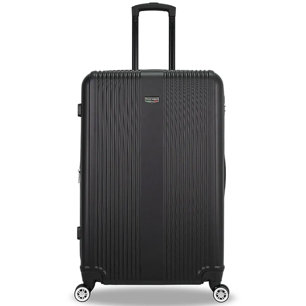 2-Piece Hardside Spinner Luggage Set, TSA Checkpoint Friendly, Black (S0536-02PC-BLK)<TUCCI Sale