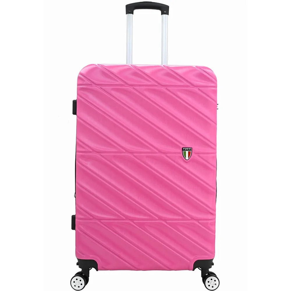 4-Piece Hardside Spinner Carry-On Luggage Set, TSA Checkpoint Friendly, Fushcia (T0533-04PC-FUSH)<TUCCI Sale