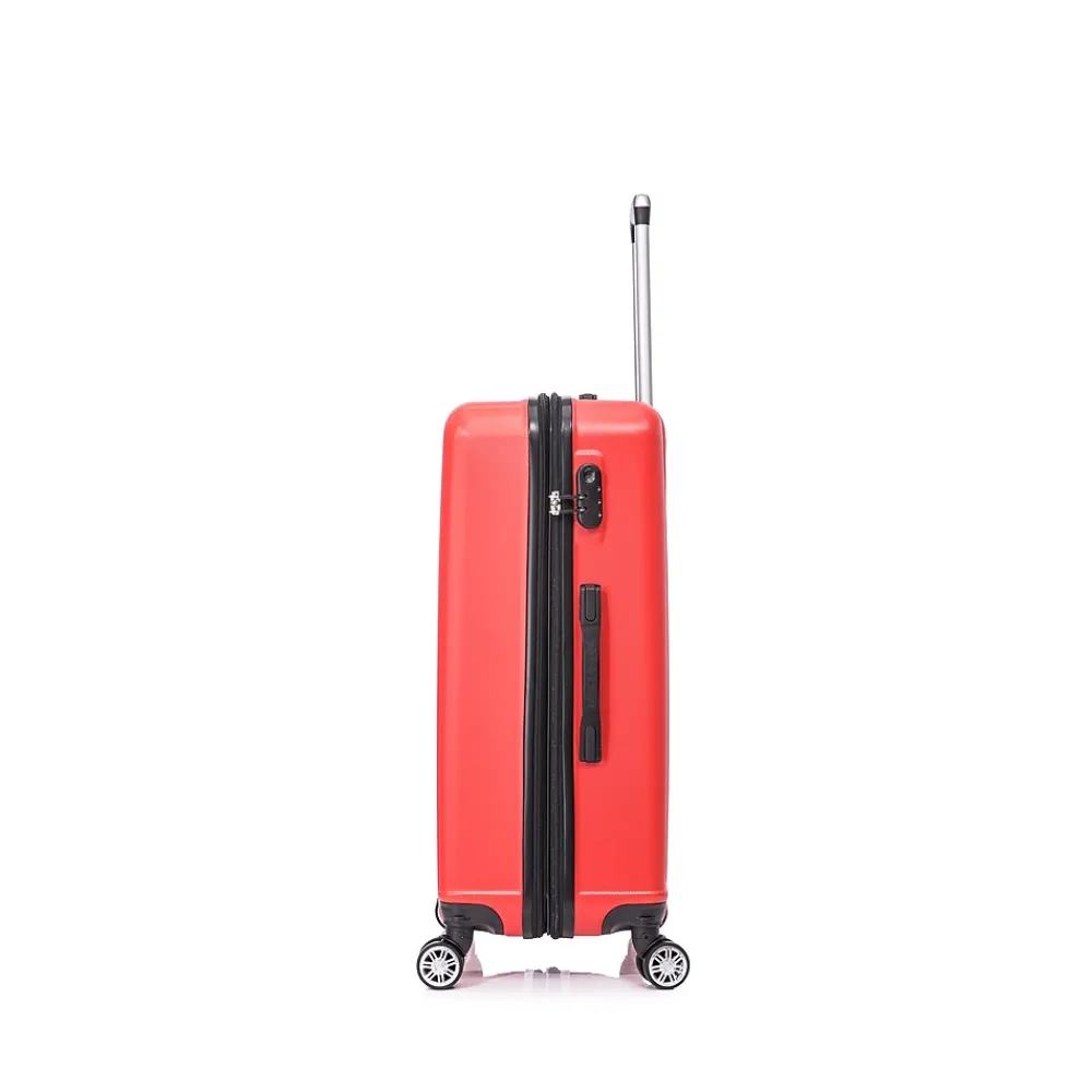 4-Piece Hardside Spinner Carry-On Luggage Set, TSA Checkpoint Friendly (S0536-04-RED)<TUCCI Online