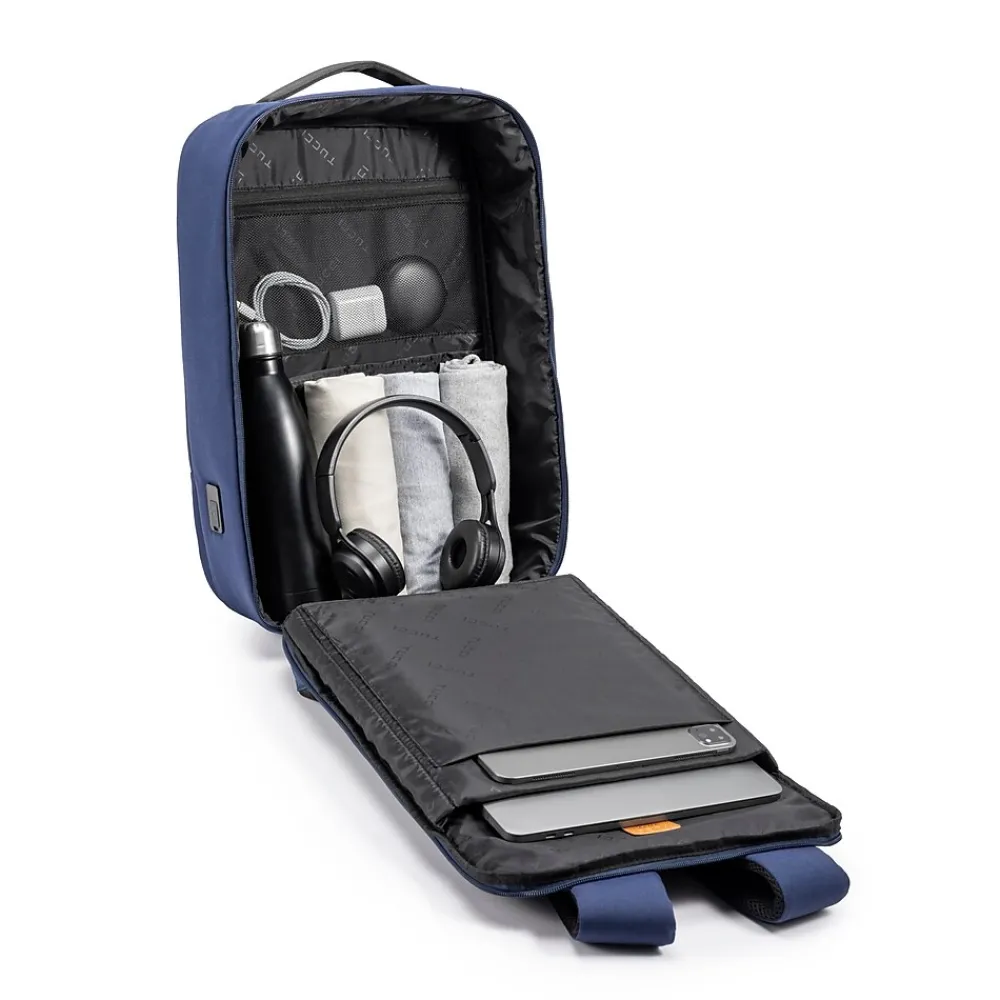 TUCCI Whirlwind Laptop Backpack, Medium, Blue (T0594)