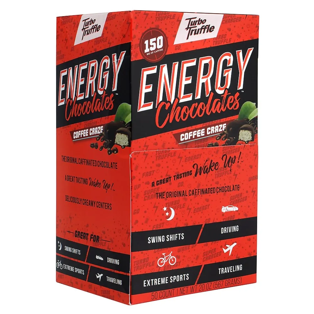 Turbo Truffle s Energy Chocolate Truffles Coffee Craze, 50/Pack (220-00986)