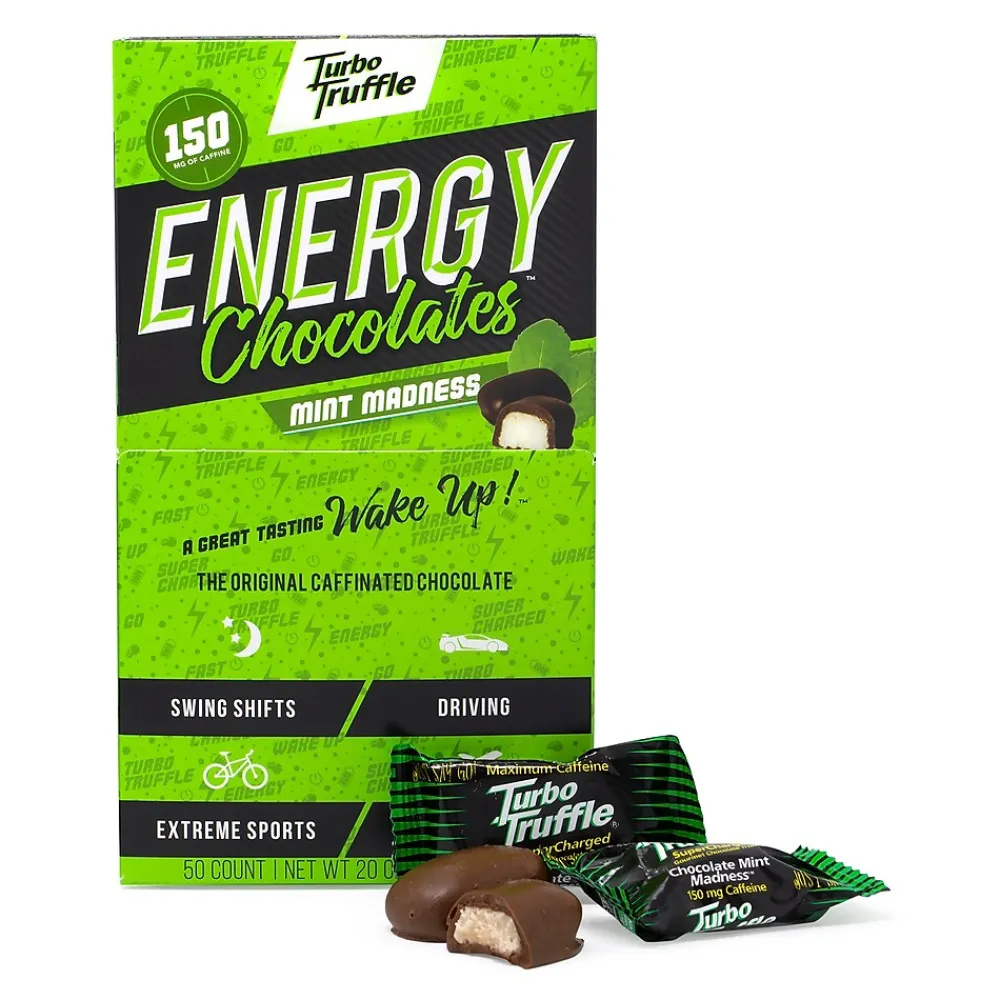 Turbo Truffle s Energy Chocolate Truffles Mint Madness, 50/Pack (220-00987)