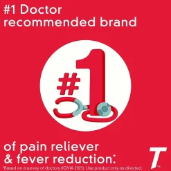 Extra Strength Caplets, Fever Reducer and Pain Reliever, 500 mg, 50 Count, 2/Pack (487348)<Tylenol New