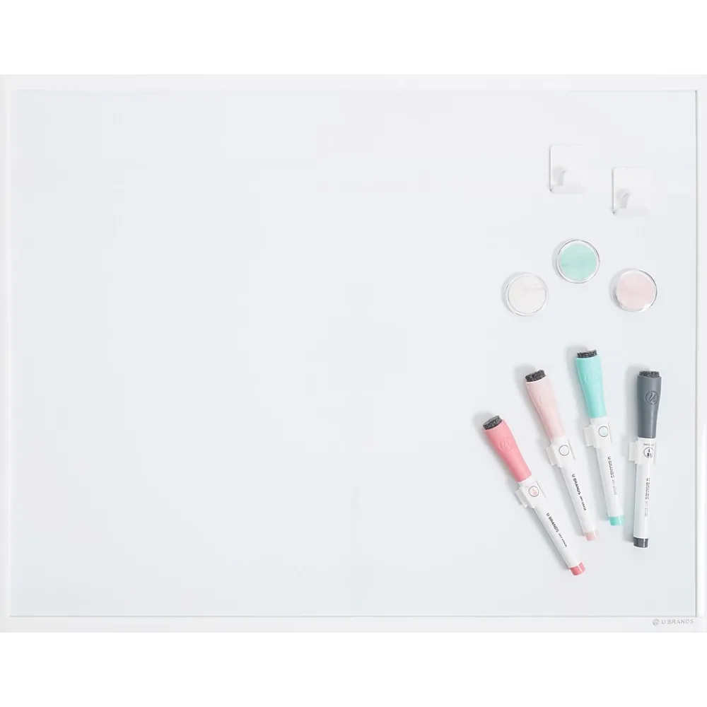 Dry Erase*U Brands Dry-Erase Whiteboard, Plastic Frame, 2' x 1.5' (4595U00-04)