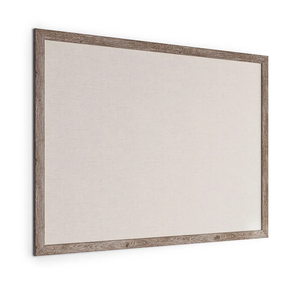 Bulletin*U Brands Linen Bulletin Board, Wood Frame, 4' x 3' (4894U00-01)