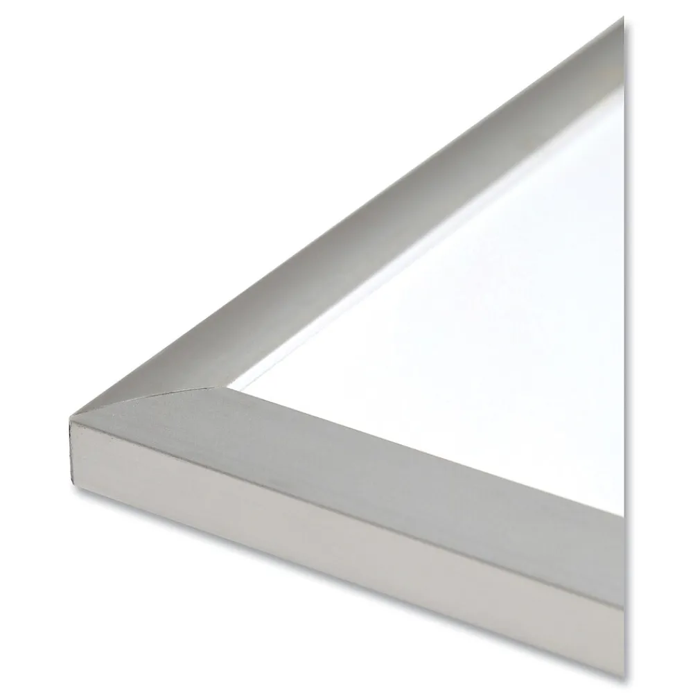 Dry Erase*U Brands Melamine Dry Erase Whiteboard, Silver Aluminum Frame, 23" x 17" (00030AANNN)