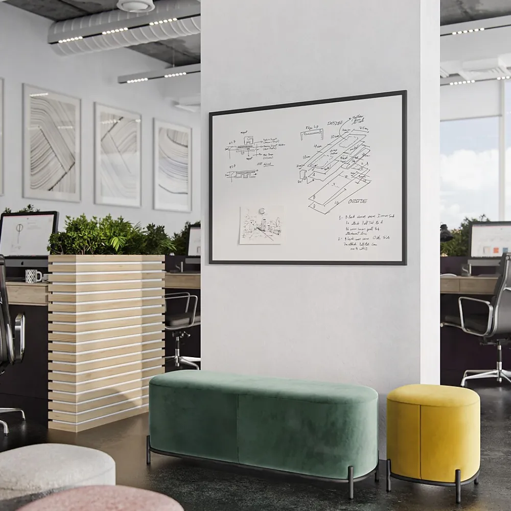 Dry Erase*U Brands Steel Dry-Erase Whiteboard, Fiberboard Frame, 4' x 3' (2893U00-01)
