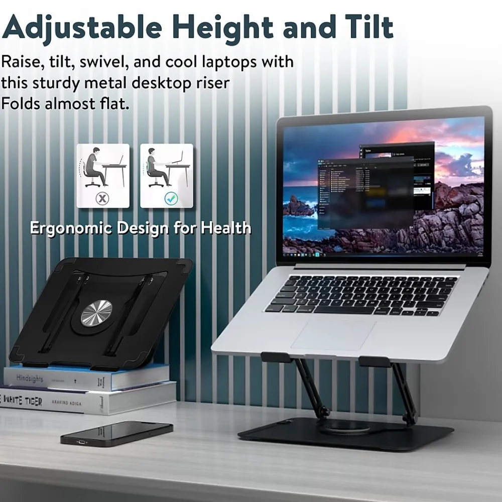 10.2" x 10" Metal Swivel Laptop Stand 2.0, (SLS-)<Uncaged Ergonomics Discount