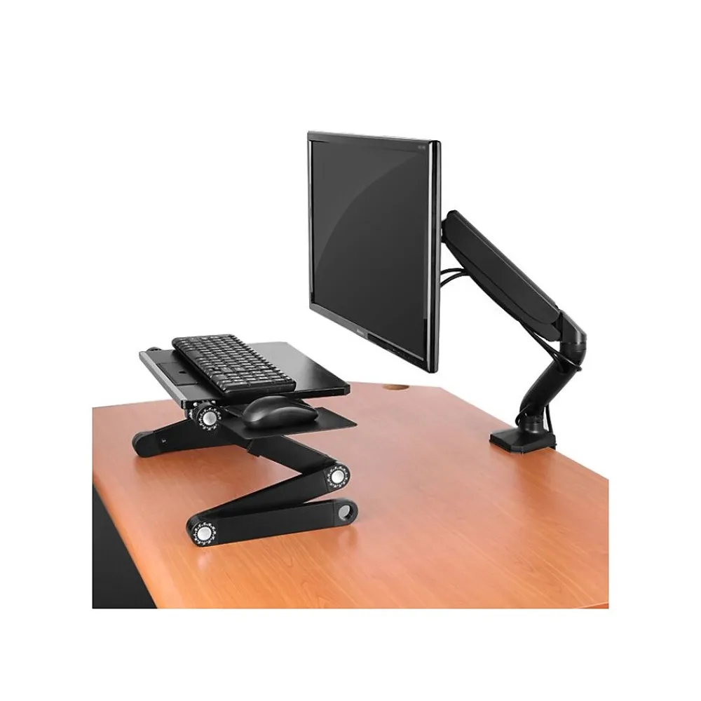 Outlet Uncaged Ergonomics Adjustable Single Computer Monitor LCD Arm/Mount, Black (MM-b)