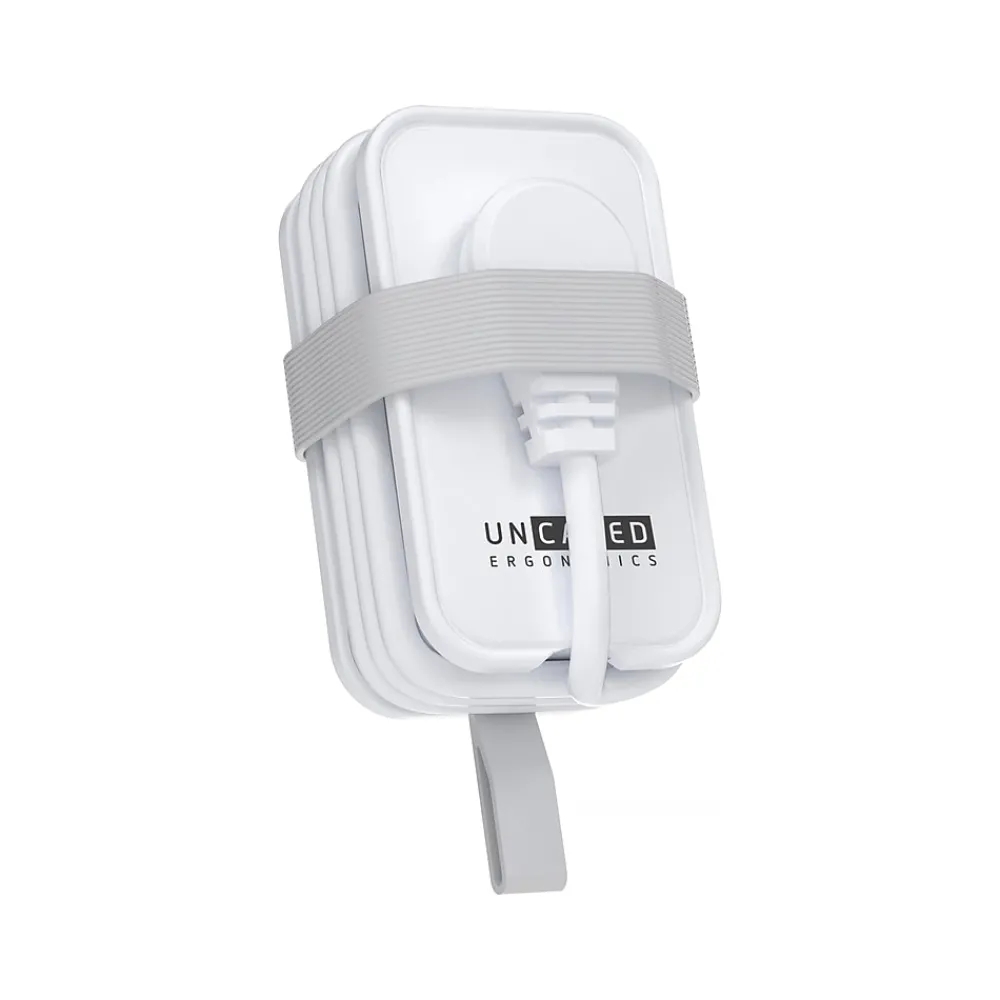 Uncaged Ergonomics 3-Outlet 3-USB Port Power Strip, 3', White (TC-w)